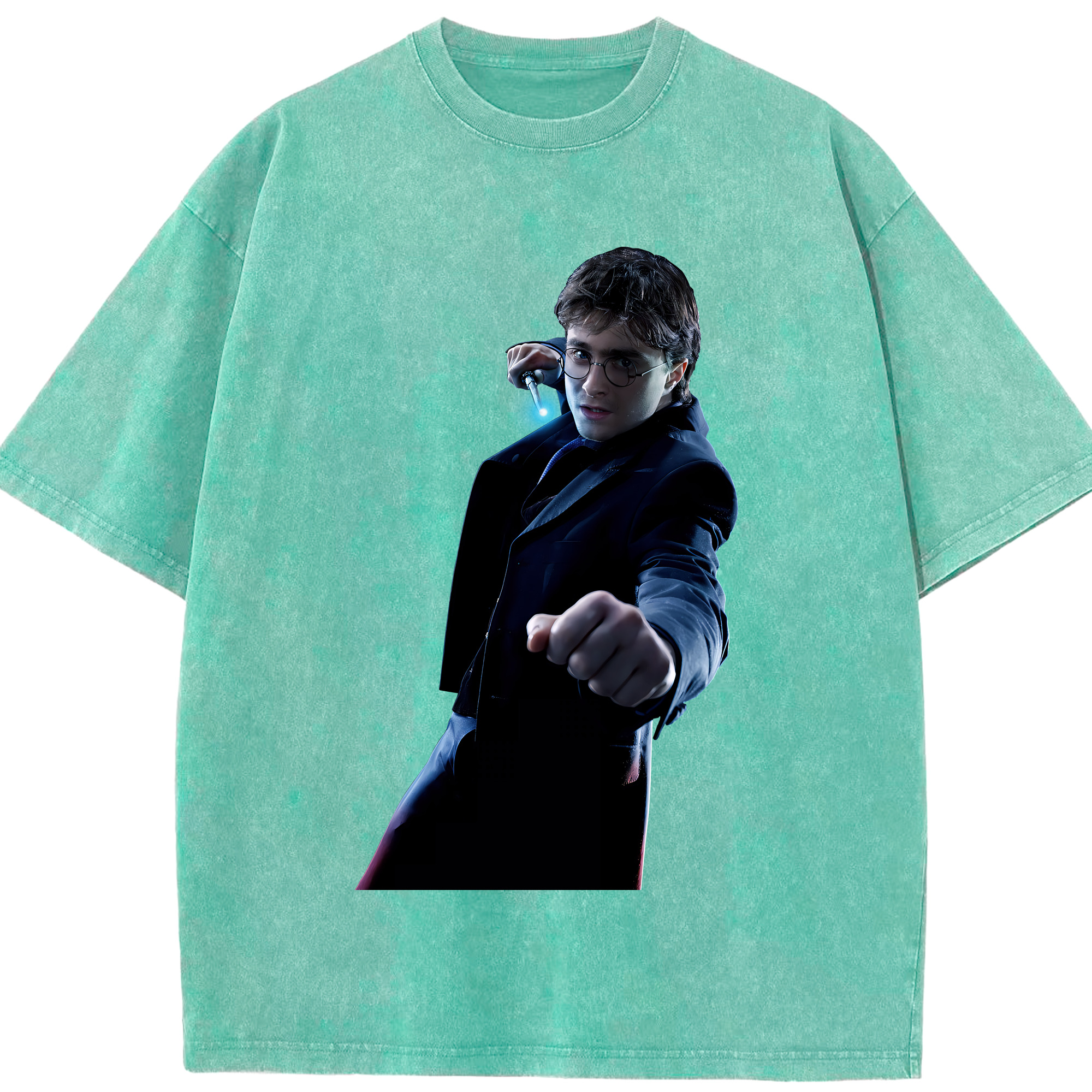 （画像用） Harry Potter ハリー・ポッターシリーズ 綿100% ヴィンテージ風 半袖Tシャツ（フロントプリント）